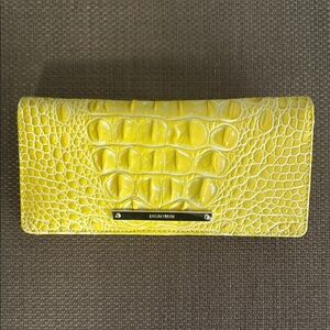 Brahmin Yellow Crocodile Embossed Women's Wallet
